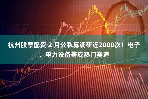 杭州股票配资 2 月公私募调研近2000次！电子、电力设备等成热门赛道